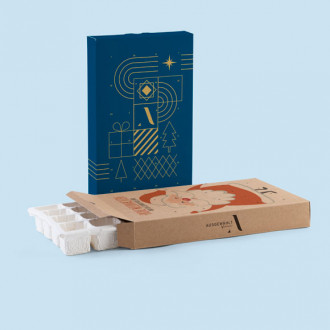 Adventskalender mit Fasergussinlay weiss