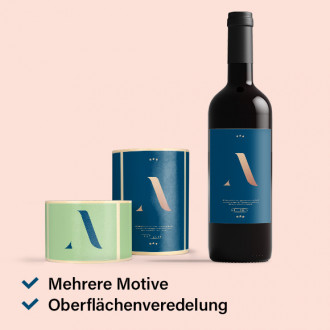 Flaschenetiketten auf Rolle rechteckig