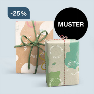 Muster Geschenkpapier mit Zusatzfarbe Weiß individuell
