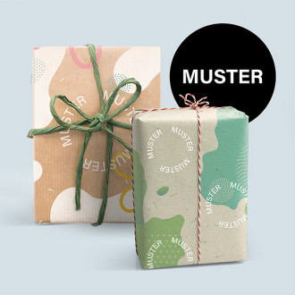 Muster Geschenkpapier mit Zusatzfarbe Weiß individuell