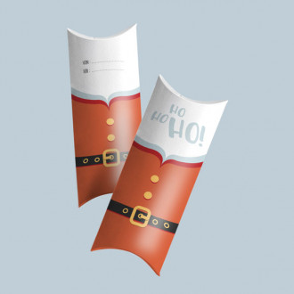 Kissenschachtel mit Weihnachtsmotiv bedruckt