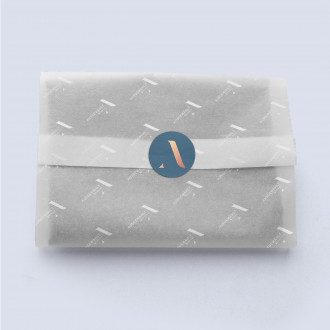 Seidenpapier auf Rolle mit Zusatzfarbe Weiß bedruckt